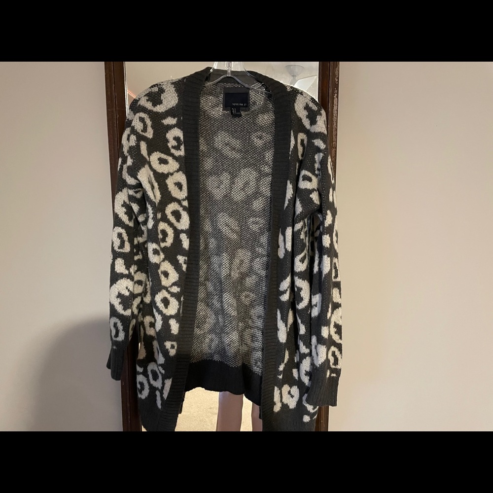 forever 21 cheetah print cardigan